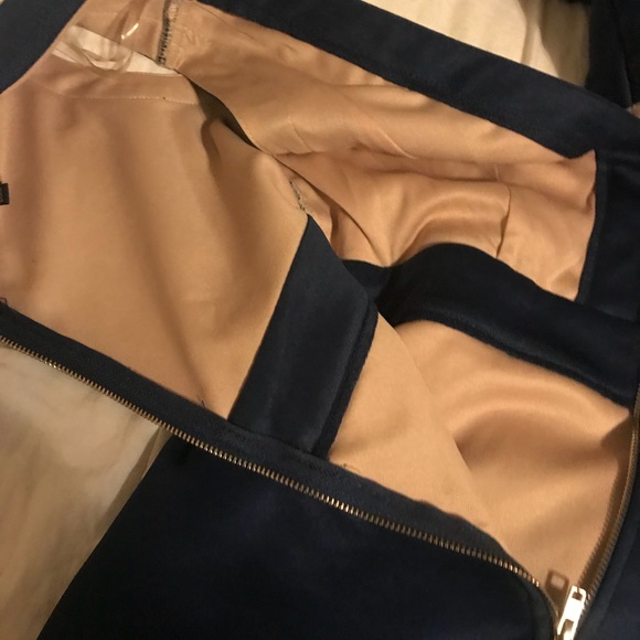 Royal blue and nude dress, worn once to an event. - Picture 2 of 5